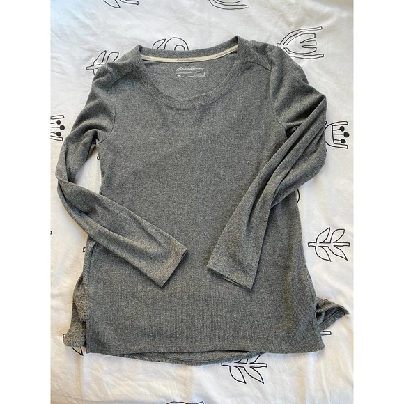 Eddie Bauer Tops - Eddie Bauer Gray Thermal Long Sleeve